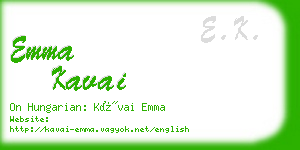 emma kavai business card